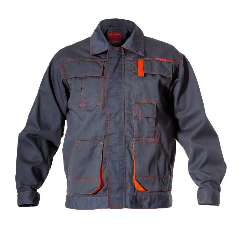 Jacheta de lucru mediu-groasa LAHTI PRO LPAB882XL, cu 5 buzunare, poliester si bumbac, masura 2XL/188, gri
