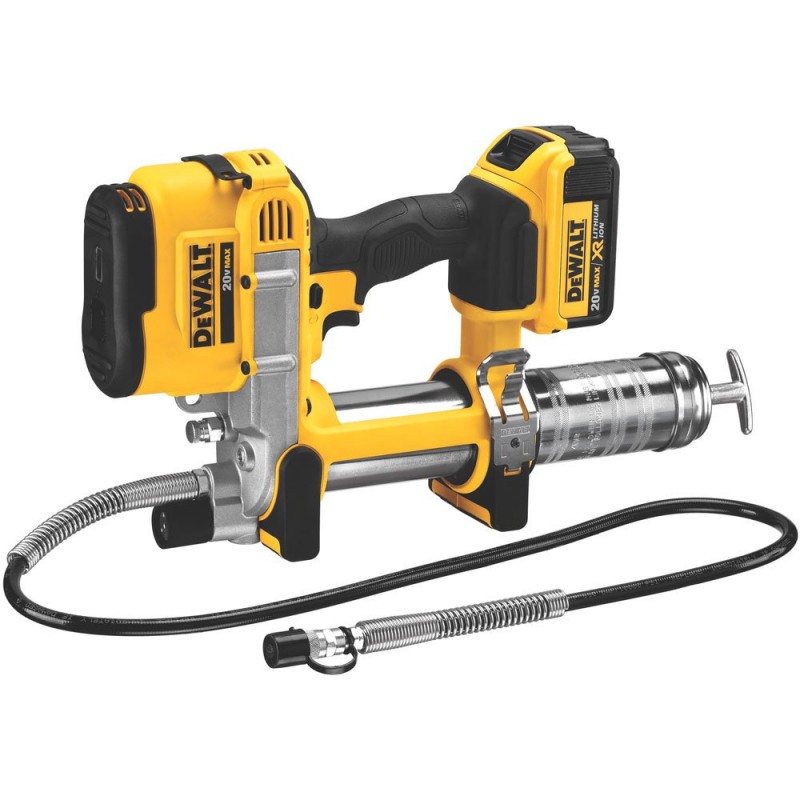Pistol pentru lubrifiere DeWALT DCGG571M1, 18V, 230 x 390 mm, 400 ml, fara acumulator, fara incarcator