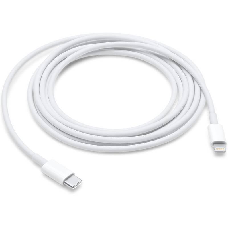 Cablu transfer APPLE, USB-C tata - Lightning tata, lungime 2 m, alb