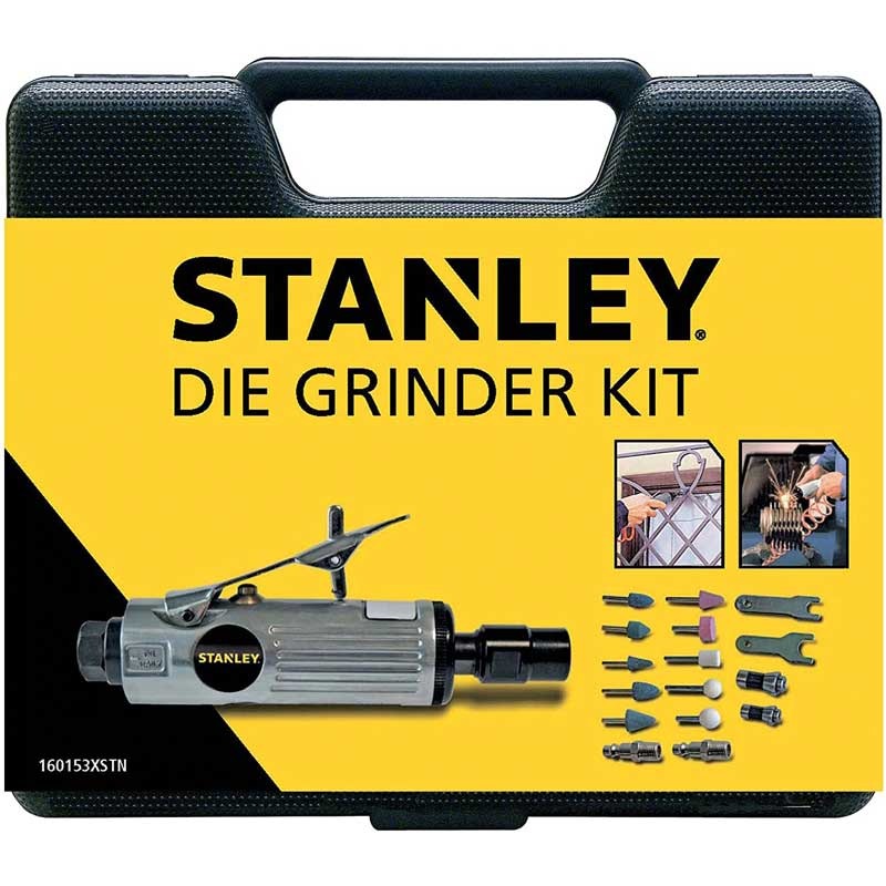 Biax pneumatic STANLEY 160153XSTN, cu kit de accesorii, 25000 rpm, 6 bar, prindere 1/2 inch, 170 l/m