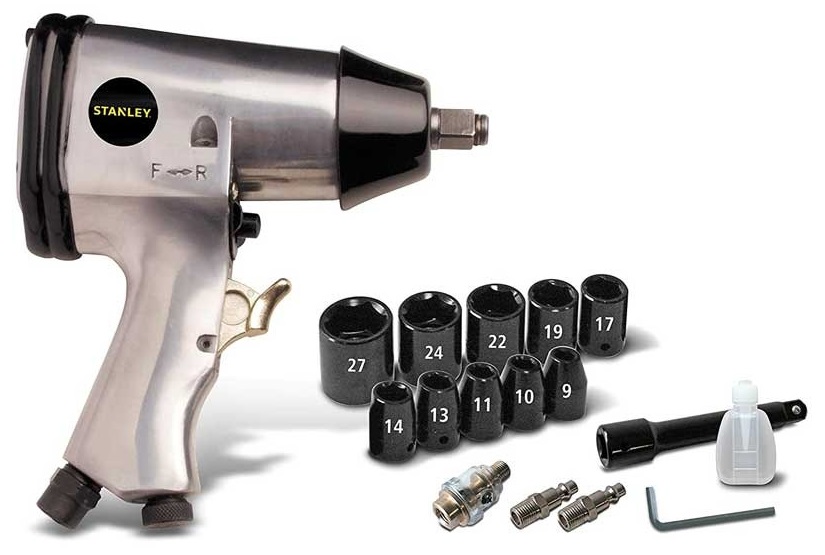 Pistol de insurubat cu impact STANLEY 160157XSTN, 4600 rpm, 260 Nm, 260 l/min, 1/2 inch, kit de accesorii