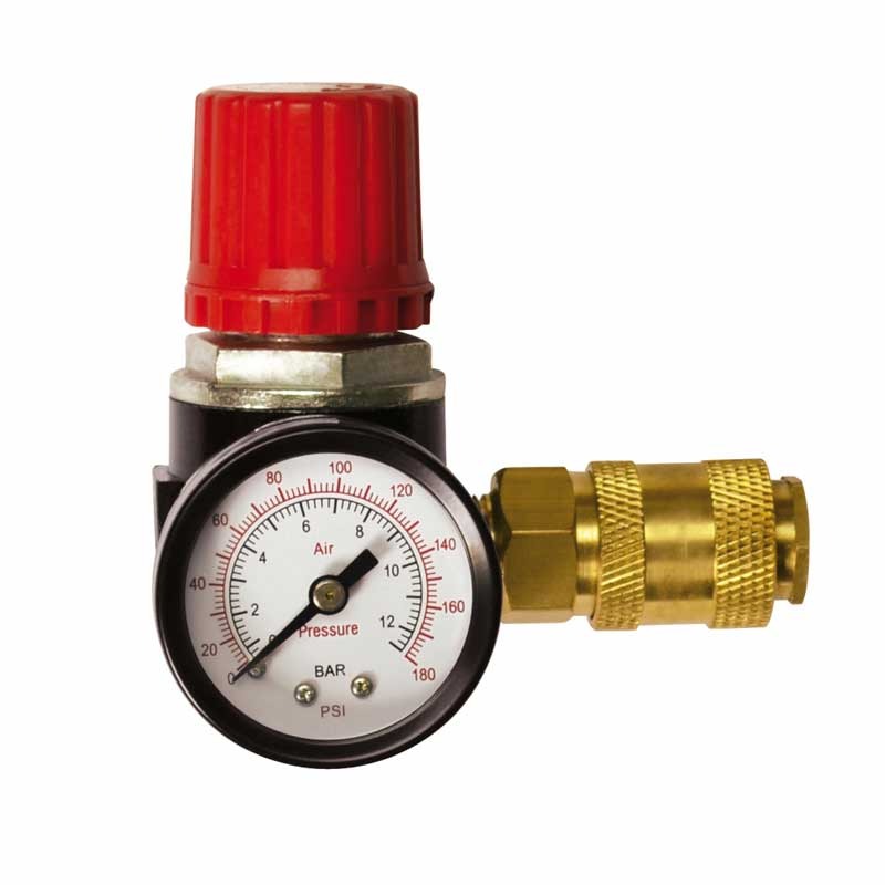 Regulator presiune cu manometru STANLEY 152166XSTN, 12 bar, cupla rapida 1/4 inch - Female, pentru compresoare aer
