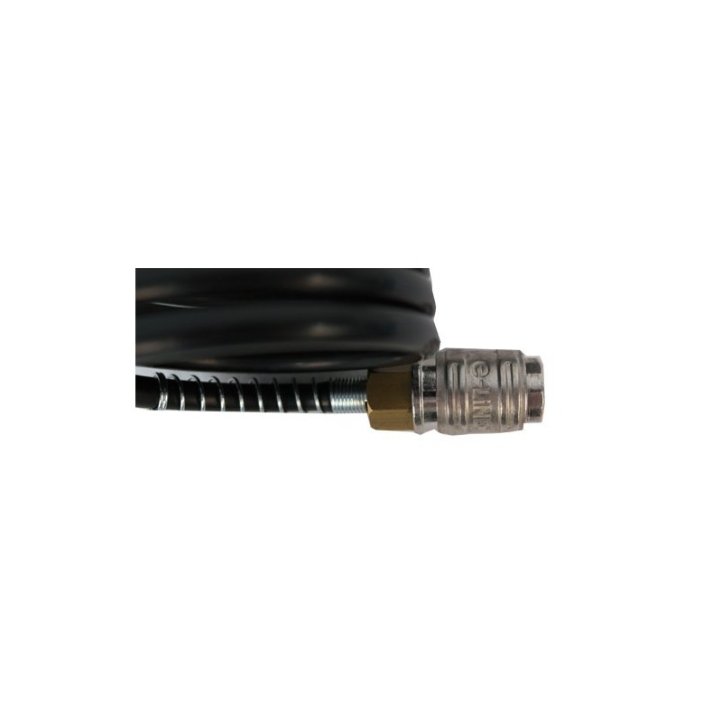 Furtun spiralat STANLEY 170020XSTN, 15 m, cu mufe rapide, din cauciuc panzat