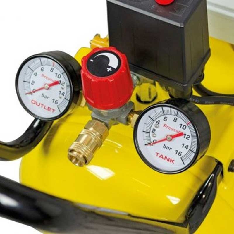 Compresor de aer STANLEY Silent SXCMS2652HE, 2.6 CP, 2000 W, 8 bar, 270 l/min, volum butelie 50 litri, 68 dB