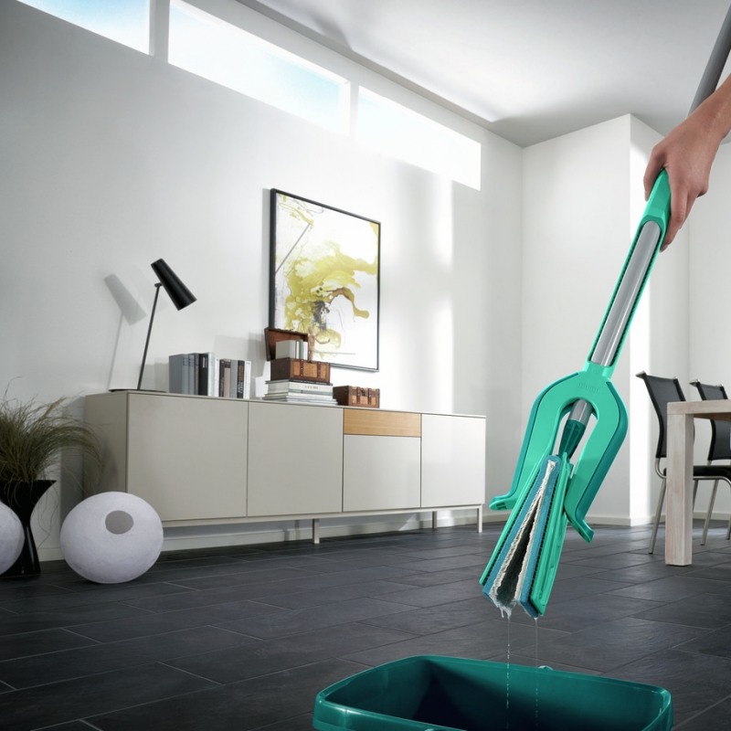 Mop telescopic pentru sters praful LEIFHEIT Picobello Micro Duo M 57029, latime stergere 33 cm, inaltime 110 cm