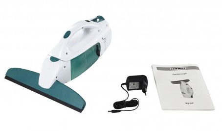Set aspirator si spalator pentru geamuri LEIFHEIT Dry and Clean 51003, rezervor aspirare 100 ml, lama curatare 28 cm, lungime coada 43 cm