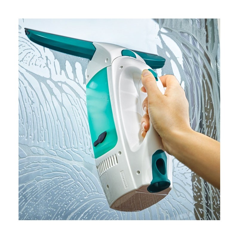 Set aspirator si spalator pentru geamuri LEIFHEIT Dry and Clean 51003, rezervor aspirare 100 ml, lama curatare 28 cm, lungime coada 43 cm