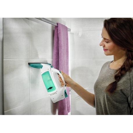 Set aspirator si spalator pentru geamuri LEIFHEIT Dry and Clean 51003, rezervor aspirare 100 ml, lama curatare 28 cm, lungime coada 43 cm