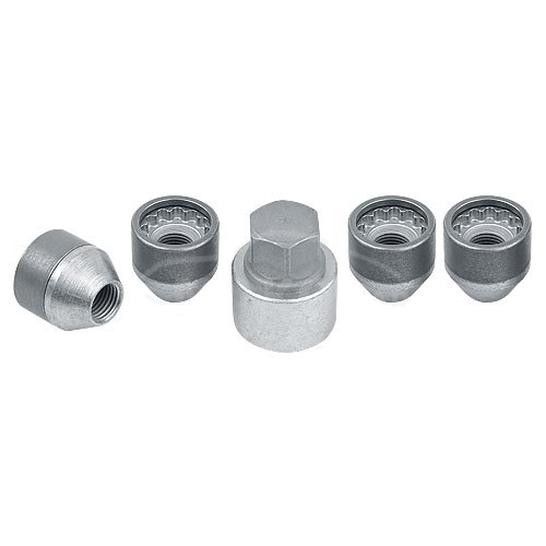 Set piulite antifurt roti SICUSTAR EN415GM21, M14 x 1.50 x 25, hexagon, cheie 17, otel zincat