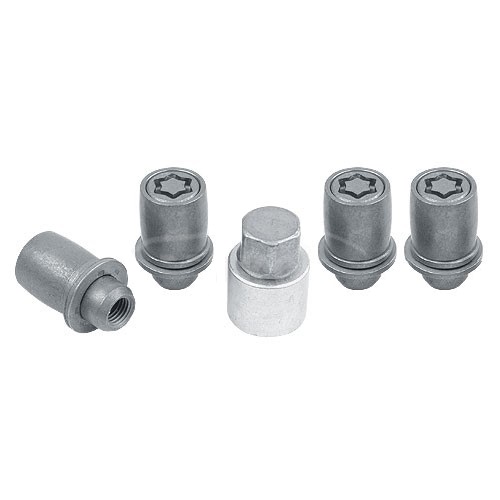 Set piulite antifurt roti SICUSTAR EN4AG67, M14 x 1.50 x 48, hexagon, cheie 17, otel zincat