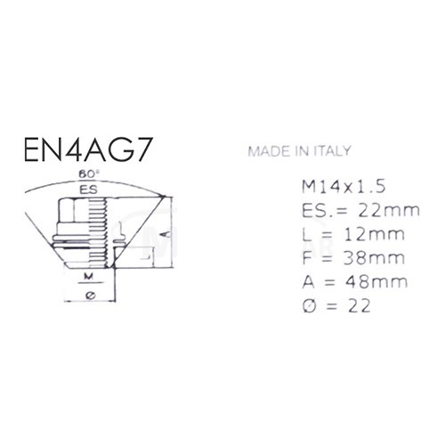 Set piulite antifurt roti SICUSTAR EN4AG7, M14 x 1.50 x 48, hexagon, cheie 22, otel zincat, pentru Toyota Land Cruiser, Lexus