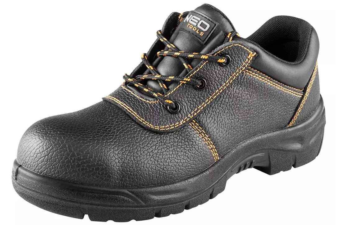 Pantofi de lucru cu bombeu metalic NEO 82-160-39NEO, S1 SRC, marimea 39, din piele, varf din otel, talpa antistatica