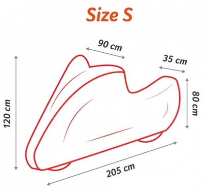 Prelata pentru motocicleta CARPASSION PURESCP, marimea S, 205 x 90 x 120 cm