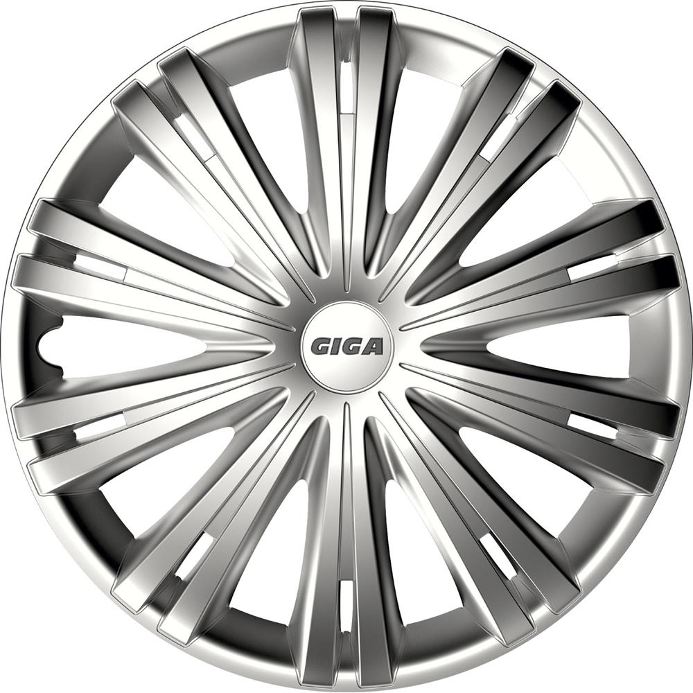 Set 4 capace roti PETEX Giga RB529115, plastic ABS, 15 inch, argintiu