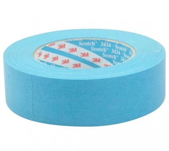 Banda pentru mascare 3M High Performance Masking Tape 3434 07893, 30 mm x 50 metri, rezistenta la apa si la solventi