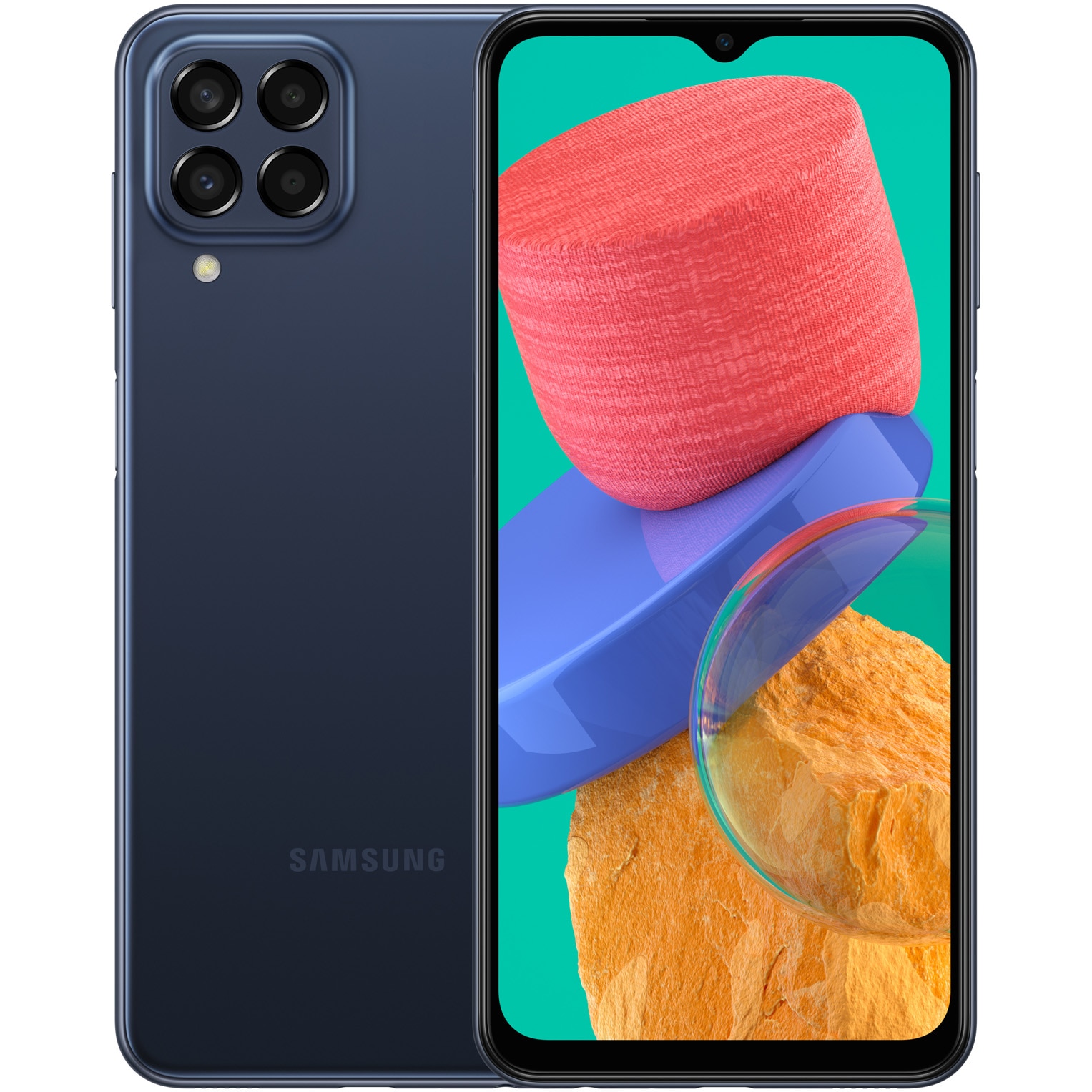 Telefon mobil SAMSUNG Galaxy M33, memorie interna 128 GB, memorie RAM 6 GB, rezolutie 1080 x 2408 px, Blue