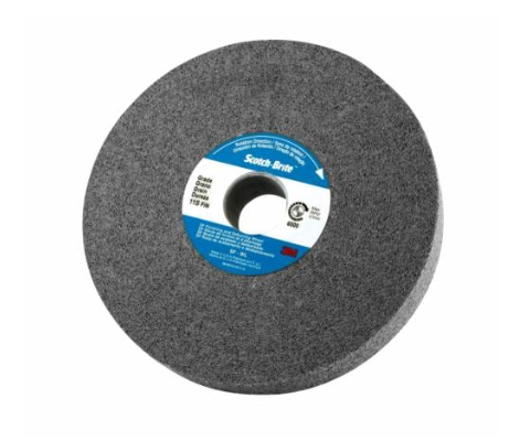 Roata debavurare fina 3M Scotch-Brite EXL DB-WL 61500132545, 203 x 25.4 x 76.2 mm, gri