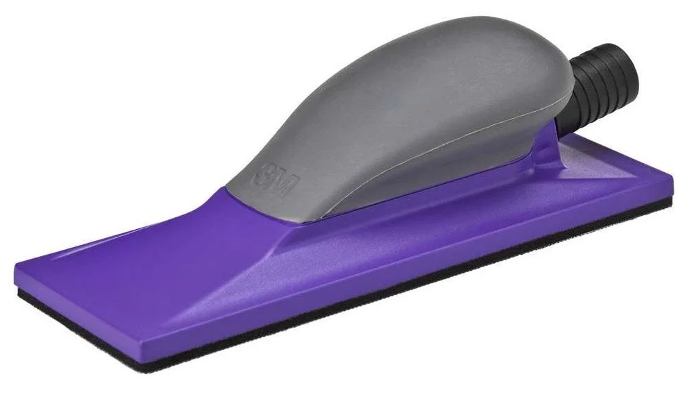 Tampon manual pentru slefuire 3M Hookit Purple Multihole 05173, 115 x 225 mm, gaura de extractie a prafului