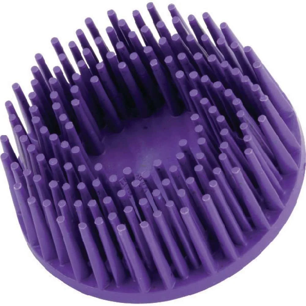 Set 4 discuri abrazive cu peri rigizi 3M Scotch-Brite Roloc Bristle Disc 07536, granulatie P50, mov, pret pe bucata