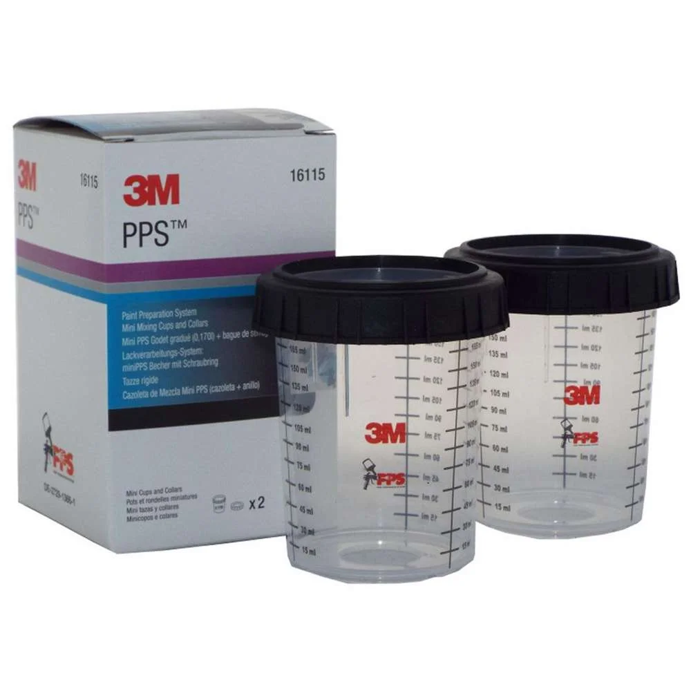 Pahar gradat pentru mixare vopsea 3M PPS 16115, volum 170 ml, cu manson, din plastic