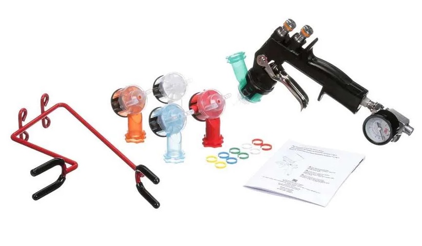 Kit pistol de vopsit 3M Accuspray ONE 16578, duze pulverizare 1.2-2.0 mm, supapa control aer, suport montabil