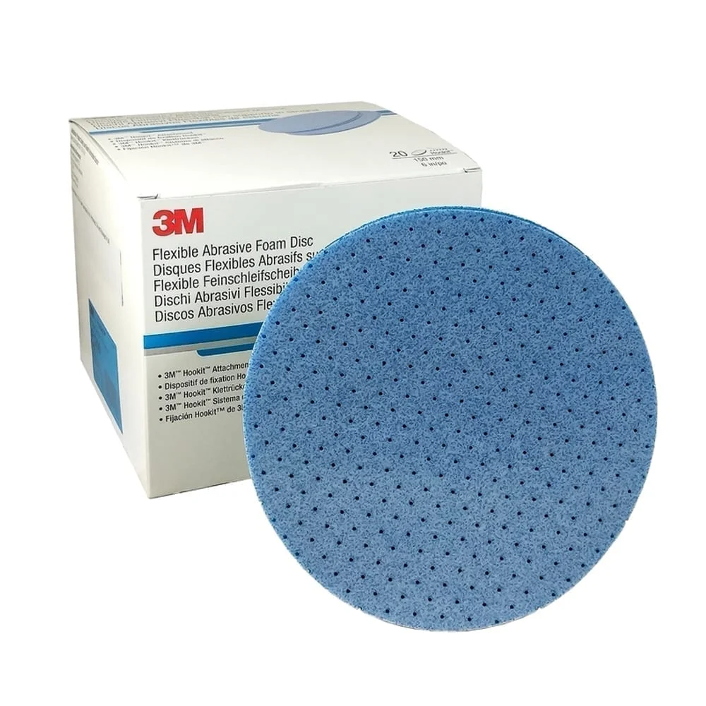 Set 20 discuri abrazive flexibile 3M Hookit Abrasive Foam 33542, granulatie P1200, 150 mm, pret pe bucata