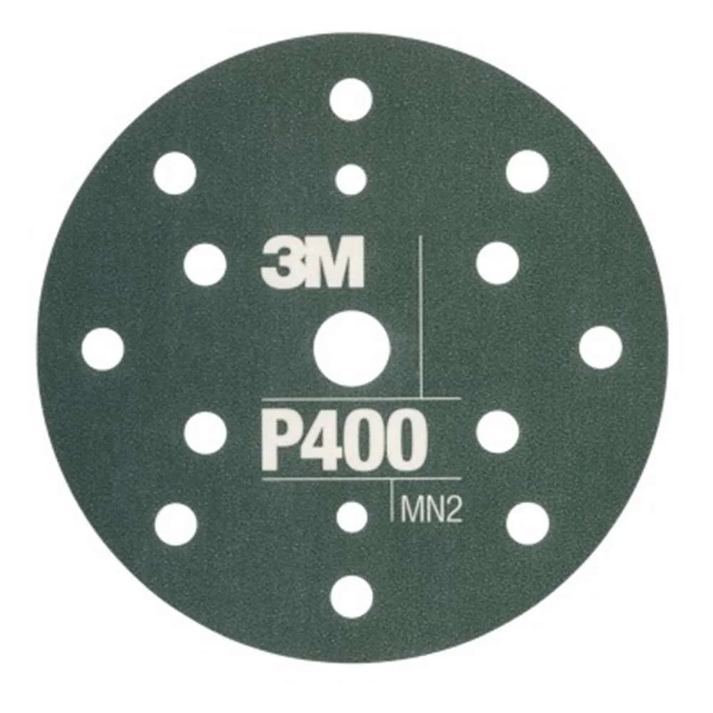 Set 25 discuri abrazive flexibile 3M Hookit 34417, granulatie P400, 15 gauri, 152 mm, pret pe bucata