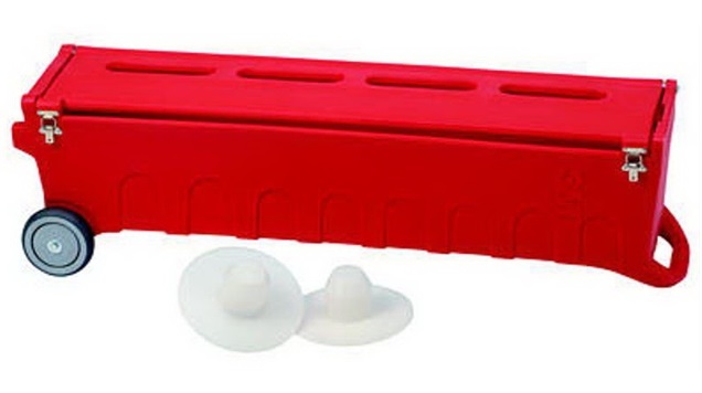 Dispenser mobil folie de mascare 3M 50872, rosu, metalic, cu roti