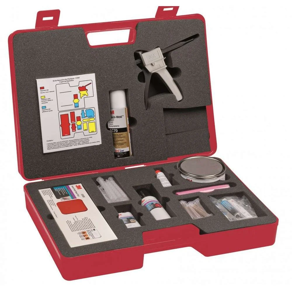 Kit pentru reparare materiale plastice 3M 51060, cutie depozitare si transport