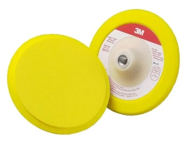Taler suport pentru bureti mari 3M Hookit 5717M, M14, galben