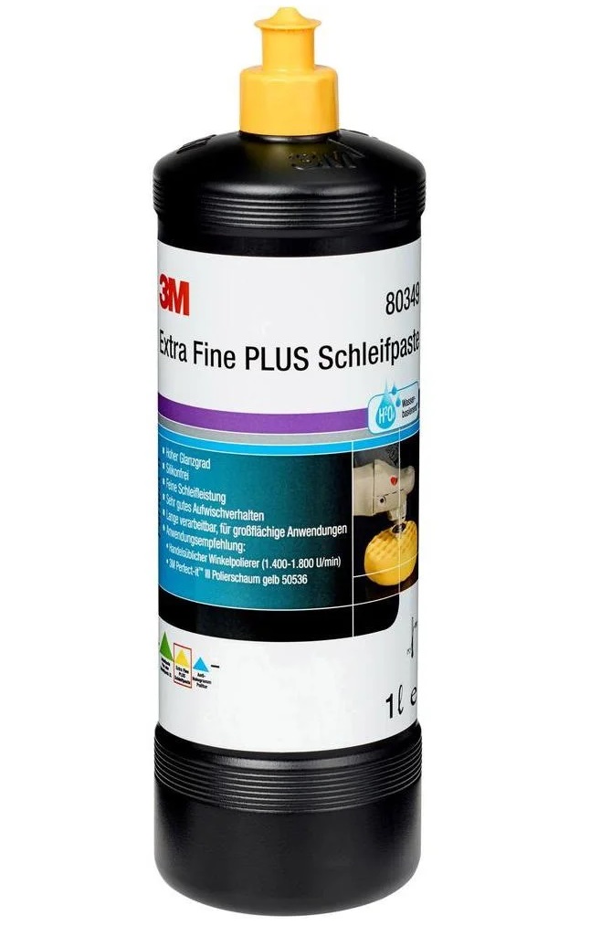 Pasta polish pentru finisaj 3M Extra-Fine Plus 803493M, recipient 1000 ml, dop galben