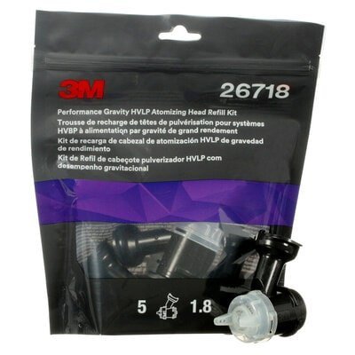 Set 5 duze gravitationale pentru pistol de vopsit 3M HVLP 26718, 1.8 mm, incolor, pentru pistoalele de vopsit 3M Performance