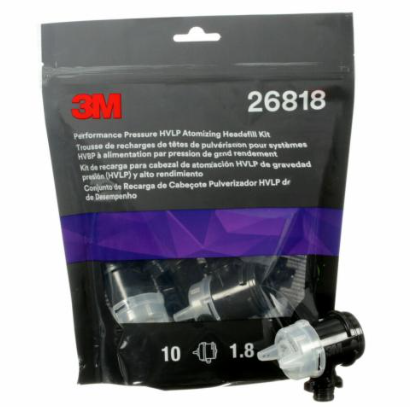 Set 10 duze pentru pistol de vopsit 3M Performance Pressure HVLP 26818, 1.8 mm, incolor, pentru pistoalele de vopsit 3M Performance
