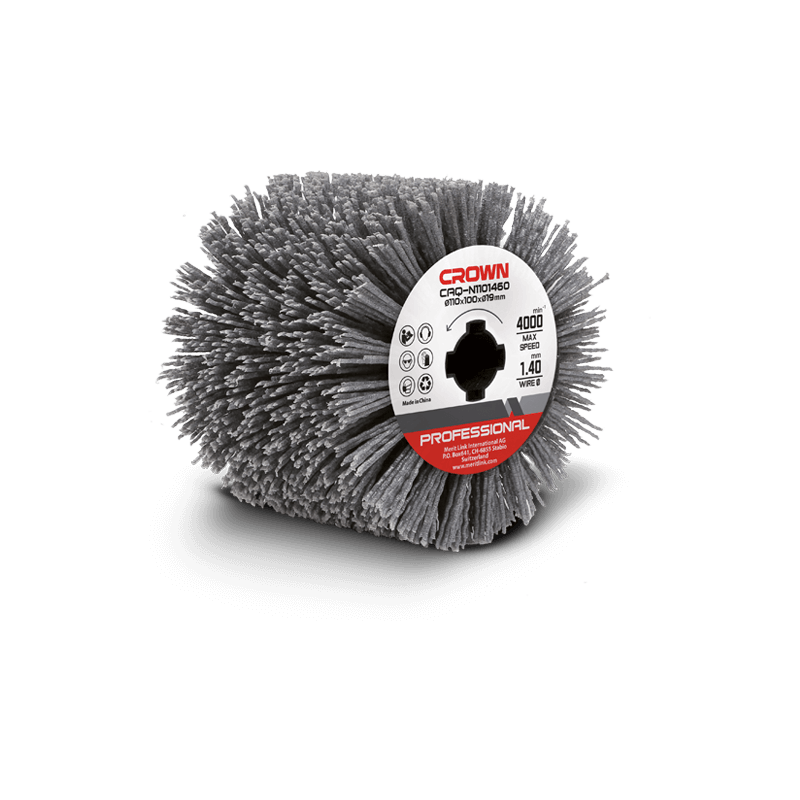 Perie tip cilindru CROWN CAQ-N1101460, nylon, 1.4 mm, 4000 rpm
