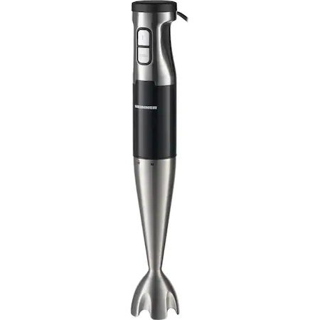 Blender vertical HEINNER HB-1000XBK, 1000 W, viteza variabila, tocator, tel, cana de mixat, negru/inox