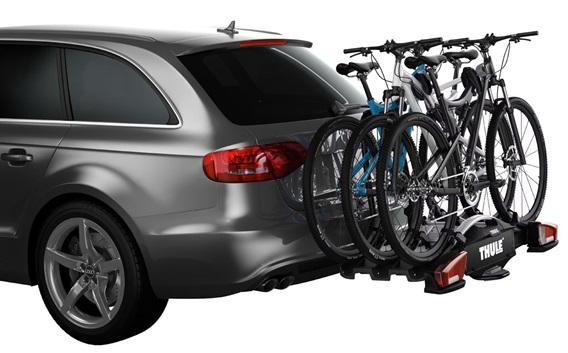 Suport auto pentru 3 biciclete THULE VeloCompact 926002, prindere pe carligul de remorcare, capacitate maxima incarcare 60 kg, alimentare 13 pini