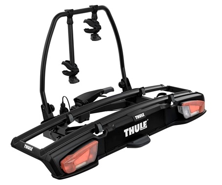 Suport auto pentru 2 biciclete THULE VeloSpace XT 938001, prindere pe carligul de remorcare, negru, capacitate incarcare 60 kg, alimentare 13 pini