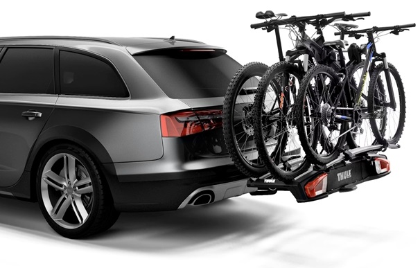 Suport auto pentru 2 biciclete THULE VeloSpace XT 938001, prindere pe carligul de remorcare, negru, capacitate incarcare 60 kg, alimentare 13 pini