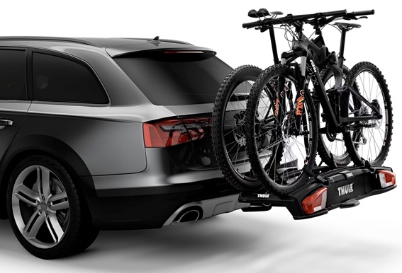 Suport auto pentru 2 biciclete THULE VeloSpace XT 938001, prindere pe carligul de remorcare, negru, capacitate incarcare 60 kg, alimentare 13 pini