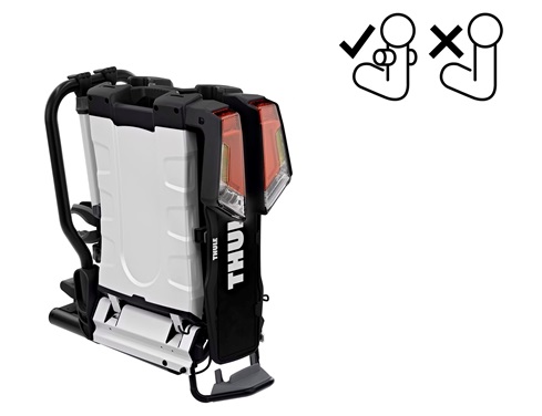 Suport auto pentru 2 biciclete THULE EasyFold XT F 965500, prindere pe carligul de remorcare FIX4BIKE, capacitate incarcare 60 kg, alimentare 13 pini