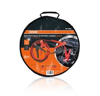 Set 2 cabluri de curent, pornire auto, OSRAM OSC101, voltaj 6/12V, 200 A, lungime 3 metri, 8.5 mm, cleme tip crocodil izolate