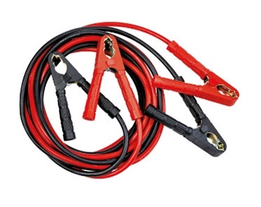 Set 2 cabluri de curent profesionale, pornire auto, OSRAM OSC350, voltaj 12/24V, 900 A, lungime 4.5 metri, 35 mm, cleme tip crocodil izolate