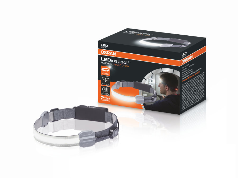 Lanterna de lucru auto OSRAM LEDinspect FLEXIBLE HEAD TORCH LEDIL414, 115 lm, 6000 K, cu LED-uri, prindere pe cap