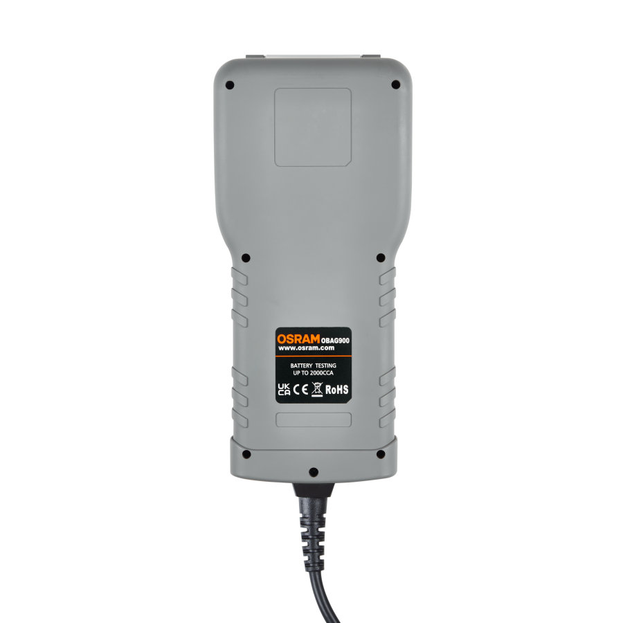 Tester pentru baterii auto OSRAM BATTERYtest PRO Battery Analyser OBAG900, lungime cablu 1.75 m, cu cleme crocodil