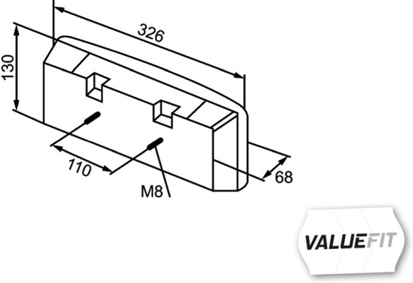 Lampa semnalizare stop HELLA 2SD 357 024-001, 12/24V, 33 LED-uri, sticla rosu/galben, 326x130 mm