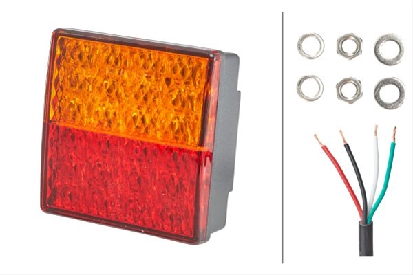 Lampa semnalizare stop HELLA 2SD 357 029-001, cu LED, 12V, 80x80 mm