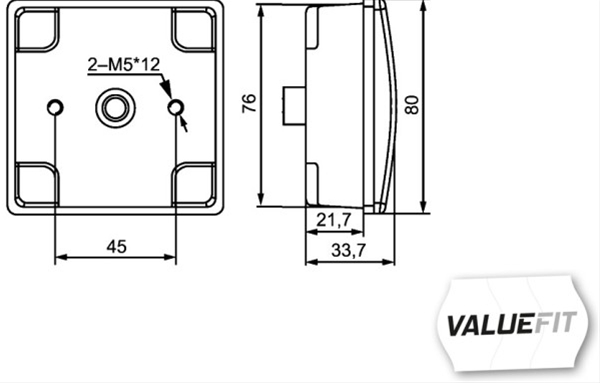 Lampa semnalizare stop HELLA 2SD 357 029-001, cu LED, 12V, 80x80 mm