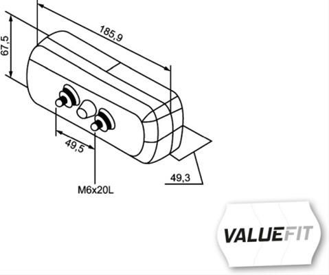 Lampa semnalizare stop HELLA 2SD 357 033-001, fara becuri, P21/5W, 186x68 mm, lentila rosu/galben