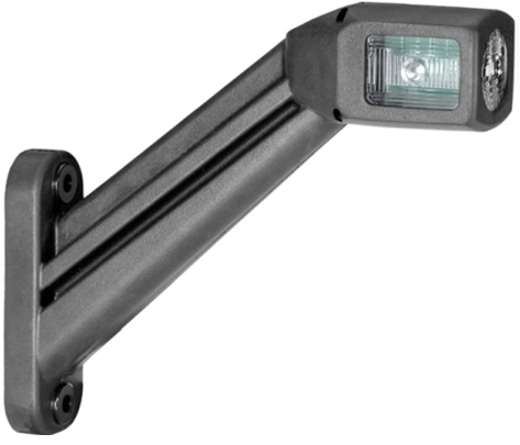 Lampa gabarit HELLA 2XS 011 744-111, partea stanga, 12/24V, 4 LED-uri, lungime cablu 500 mm, negru