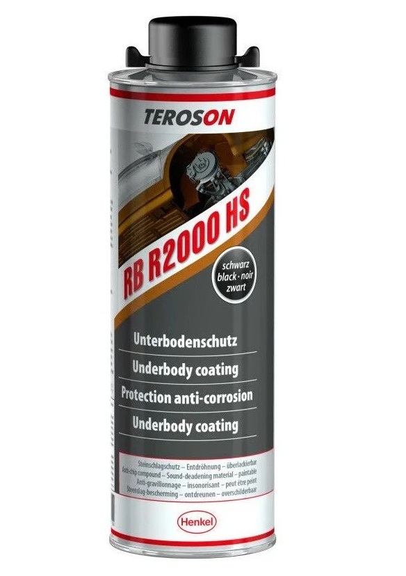 Antifon negru texturat supravopsibil TEROSON RB R2000 HS 767197, 1000 ml, pe baza de cauciuc si rasina